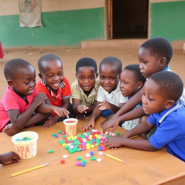 Children playing games at Mukuru Urban Kids Festival